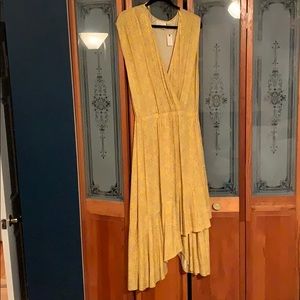 Anthropologie MAEVE Yellow Casual Maxi Dress-L NWT
